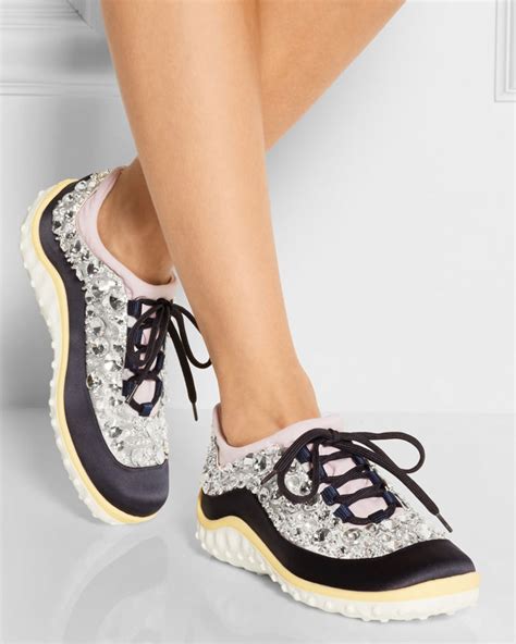 miu miu crystal sneakers|miu mi u shoes.